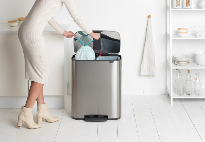 Brabantia Bo Poubelle à Pédale 2 x 30 Litres Inox Anti-traces de Doigts produit à l'usage