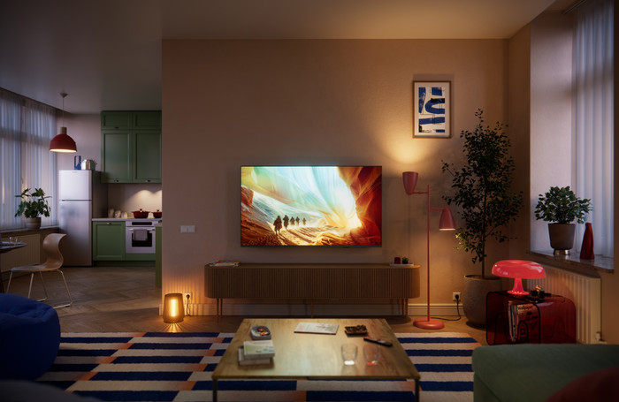 Philips QLED 65" PQS7801 (2026) product in gebruik