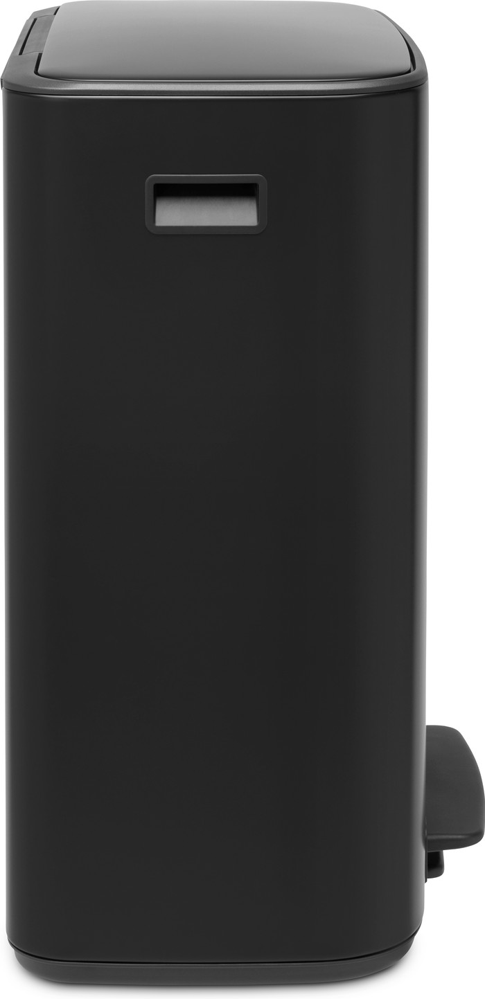 Brabantia Bo Pedal Bin 60 Liter Matt Black + Vuilniszakken (120 stuks) rechterkant