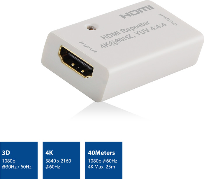 ACT HDMI repeater 4K ondersteuning detail