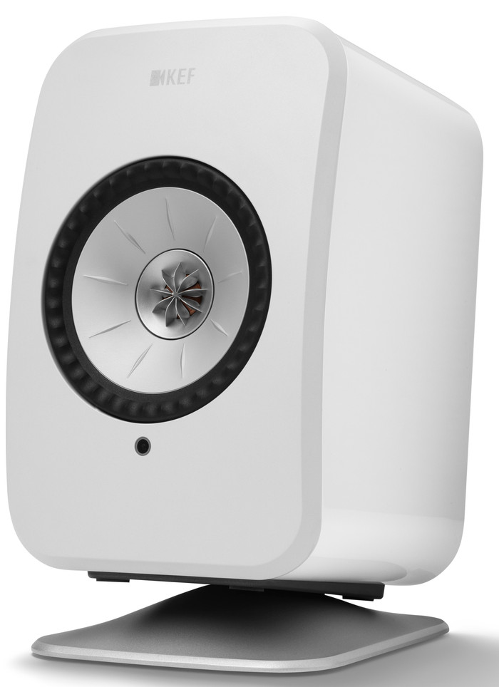 KEF P1 LSX Desk Pad Argent Par Deux avant