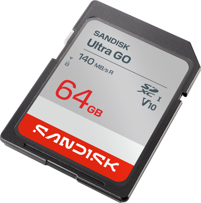 SANDISK Ultra GO SDXC 64GB 140MB/s bovenkant