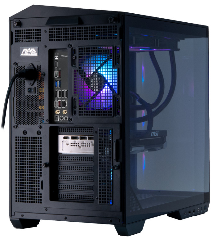 Cobalt x Powered by MSI - Tier 3 - RTX 5080 - Ryzen 7 9800X3D - 64GB - 4TB SSD achterkant