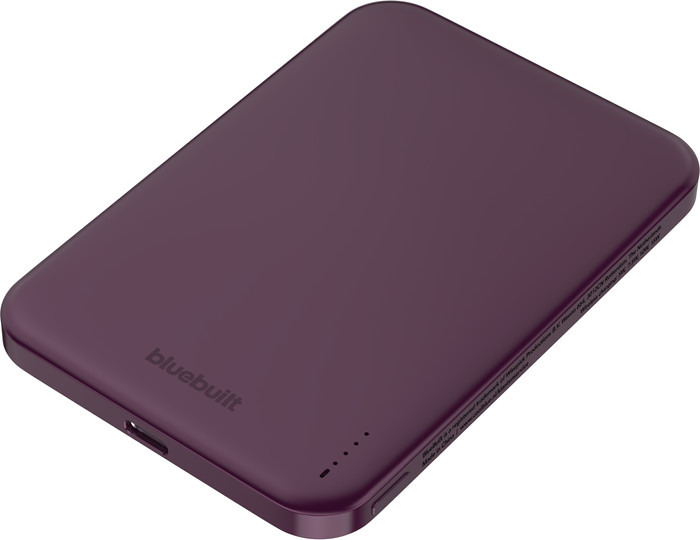 BlueBuilt Draadloze Powerbank met Qi2 en MagSafe 5.000 mAh met Snelladen 20 Watt Rood voorkant