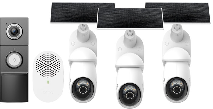 TP-Link Tapo C660 Solar Kit 3-Pack + D235 Smart Battery & Wired Doorbell Main Image