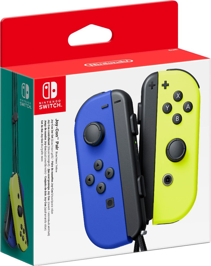 Nintendo Switch Set Joy-Con Bleu / Néon Jaune emballage