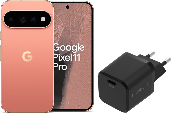 Google Pixel 11 Pro 512GB Oranje 5G + BlueBuilt Oplader met Usb C Poort 30W Zwart Main Image