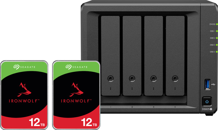 Synology DS925+ + Seagate Ironwolf 12TB Duo Pack Main Image