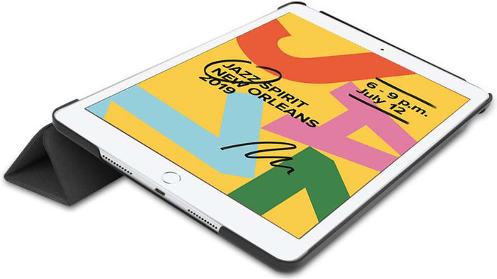 Just in Case Smart Tri-Fold Apple iPad (2021/2020) Book Case Zwart onderkant