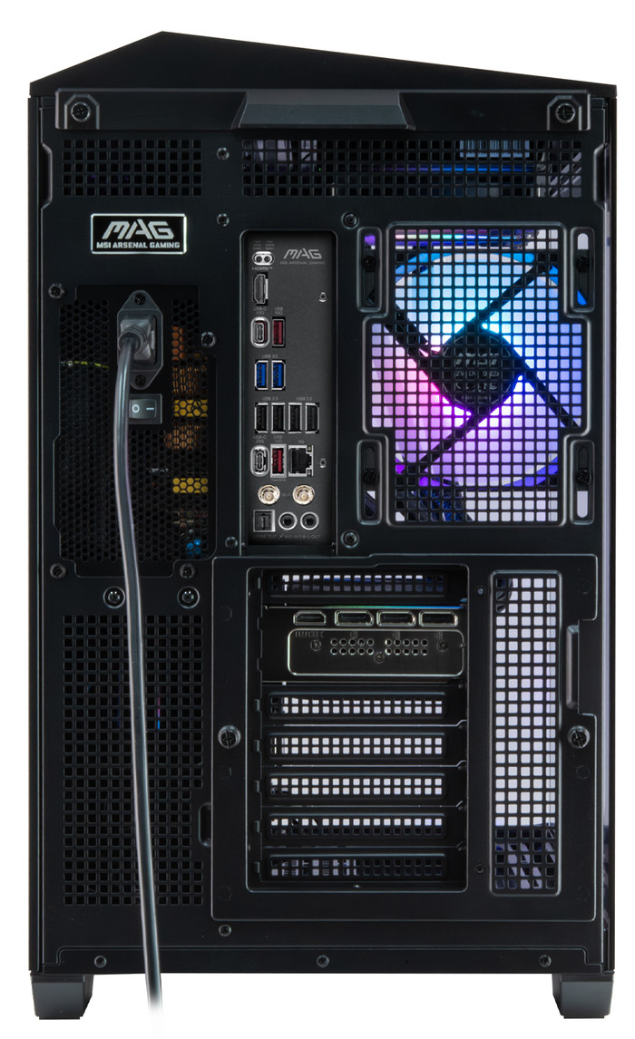 Cobalt x Powered by MSI - Tier 3 - RTX 5080 - Ryzen 7 9800X3D - 32GB - 2TB SSD achterkant