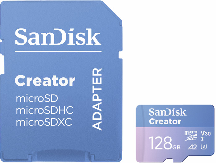 SANDISK MicroSDXC Creator 128GB 90MB/s samengesteld product