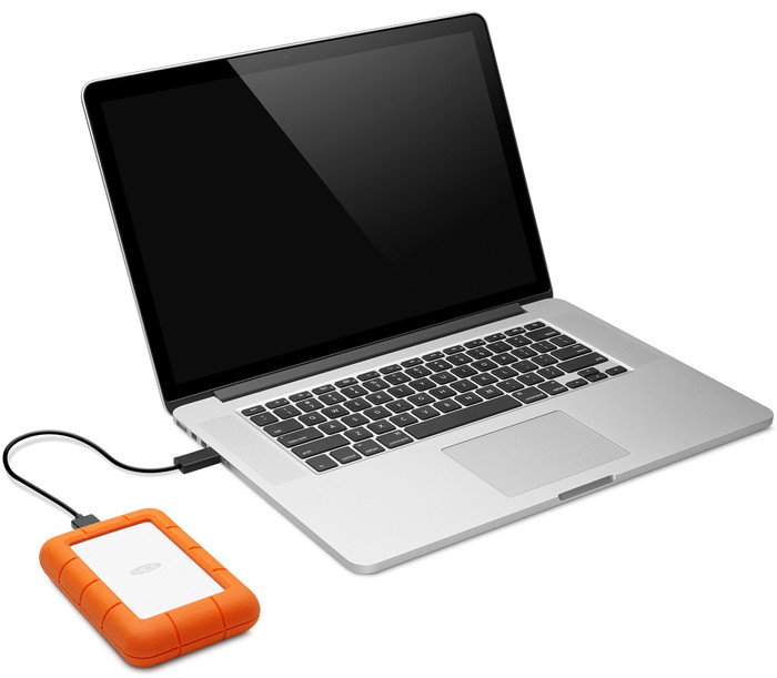 LaCie Rugged Mini USB 3.0 5TB product in use