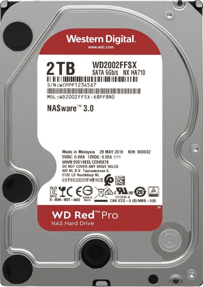WD Red Pro WD2002FFSX 2TB back