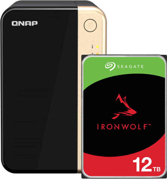 QNAP TS-264-8G + Seagate Ironwolf 12TB Main Image