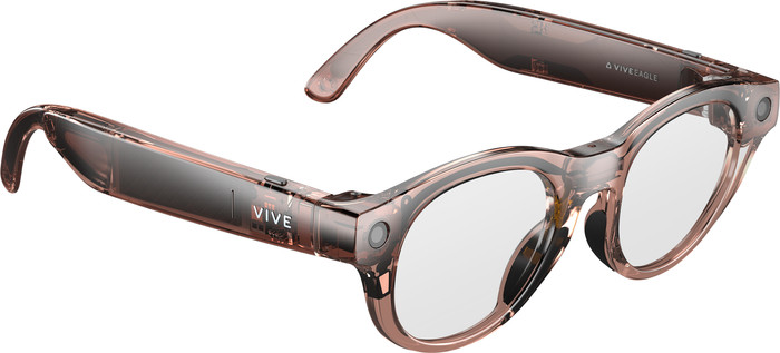 HTC VIVE Eagle AI Bril Photochromic Rond Bruin linkerkant