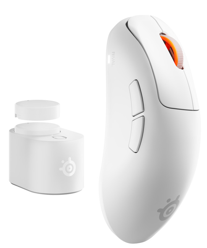 SteelSeries Sensei Pro WL Draadloze Gaming Muis Wit samengesteld product