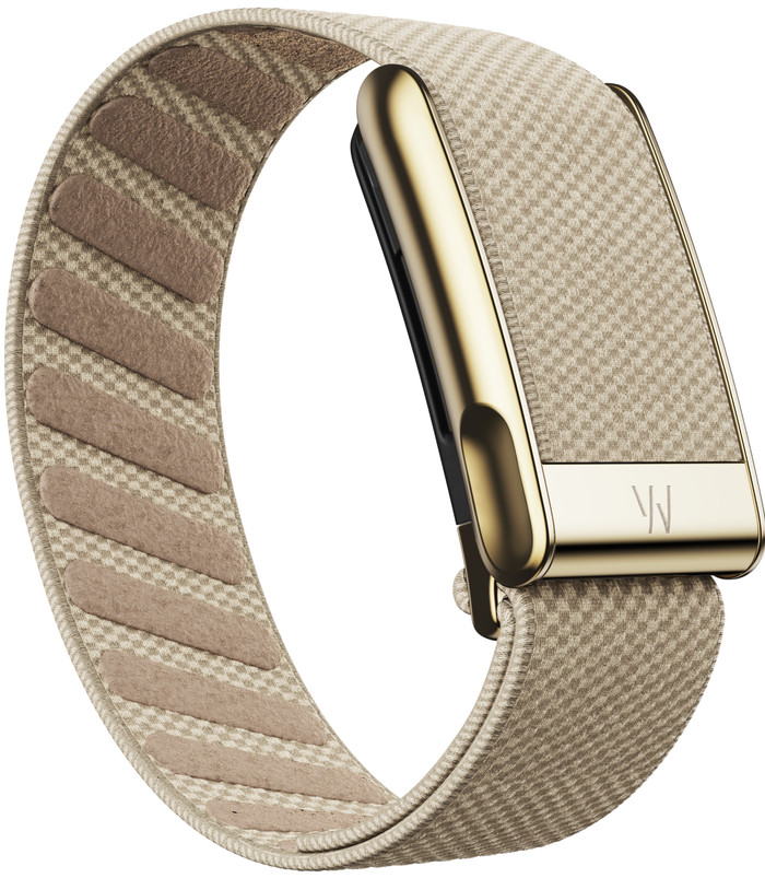 WHOOP MG SuperKnit Luxe Band Beige product in gebruik