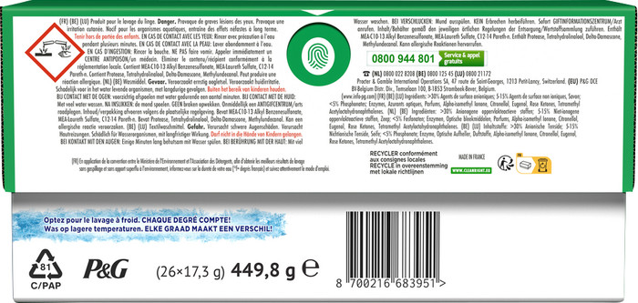 Ariel 3in1 Pods Colour - 240 stuks achterkant