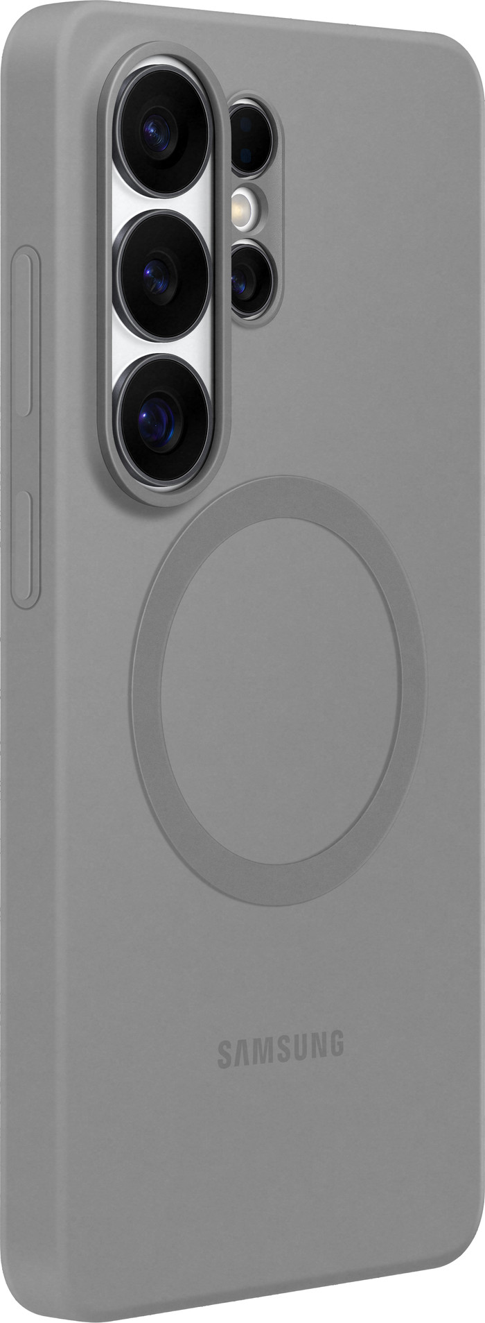 Samsung Galaxy S26 Ultra Silicone Back Cover with Magnet Gray right side