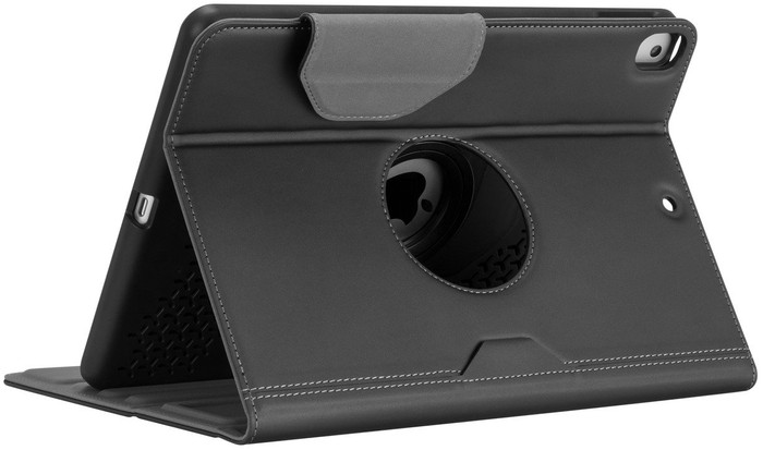 Targus VersaVu iPad (2021/2020) Book Case Zwart product in gebruik