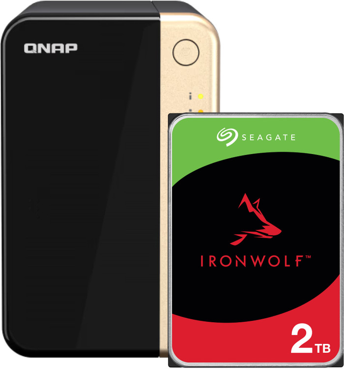 QNAP TS-264-8G + Seagate Ironwolf 2TB Main Image