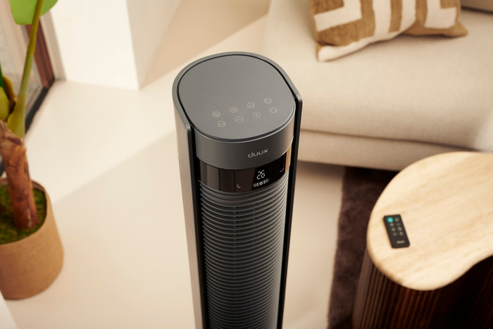 Duux Elevate Smart Grijs product in gebruik