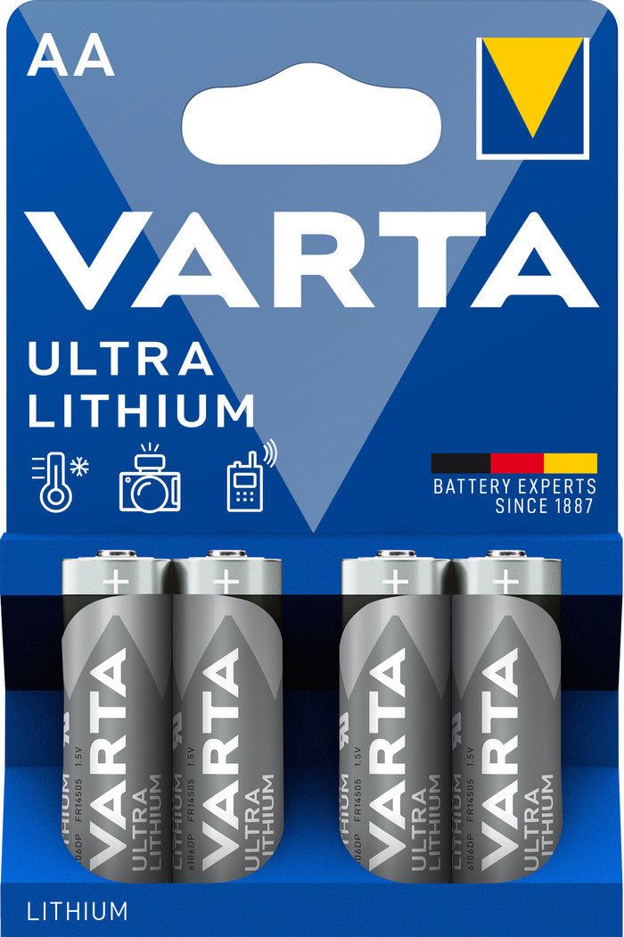 Varta Ultra Lithium AA Blister 4 stuks Main Image