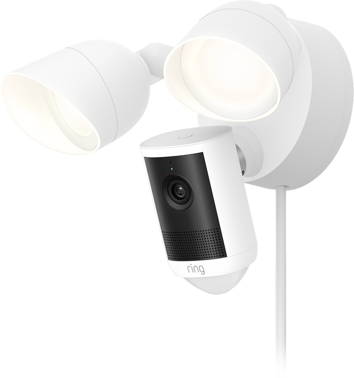 Ring Floodlight Camera 2e Generatie Wit rechterkant