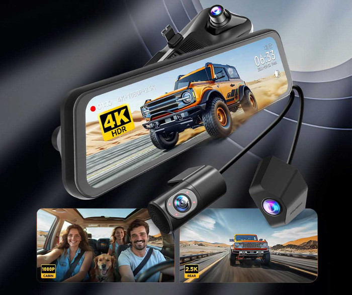 Wolfbox G900 Tripro Cabin 3CH 4K Wifi GPS 256GB product in gebruik