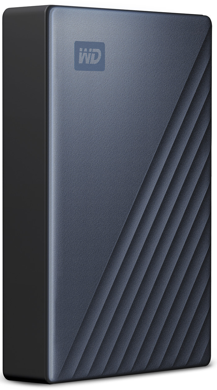 WD My Passport for Mac 5TB Type C Blauw - Duo pack rechterkant