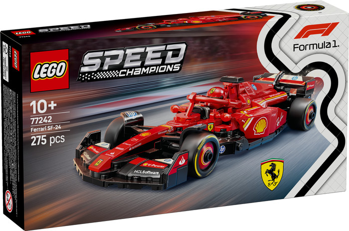 LEGO Speed Champions Ferrari SF-24 F1 Race Car 77242 packaging
