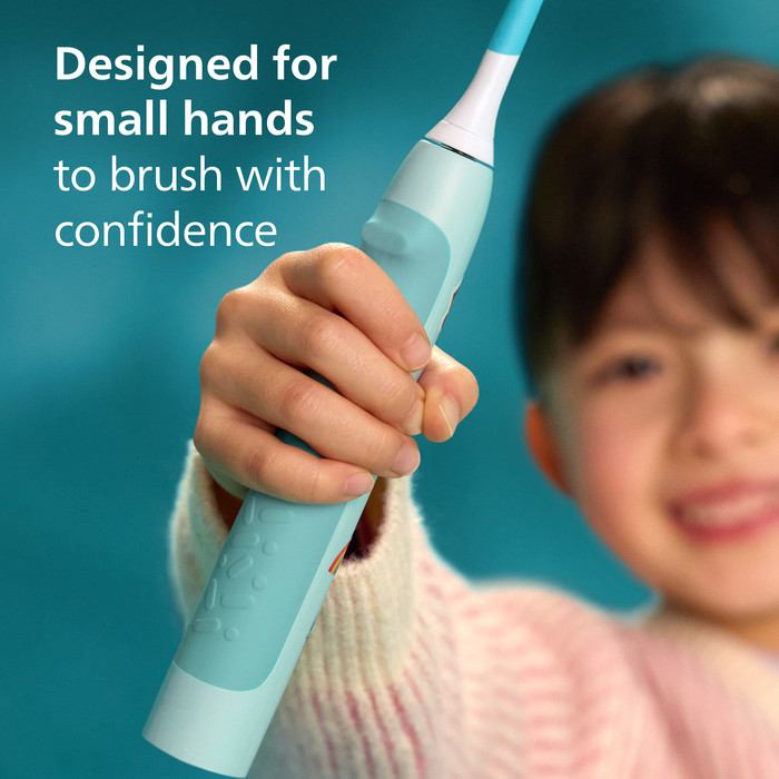 Philips Sonicare For Kids 3+ HX6500/33 Blauw product in gebruik
