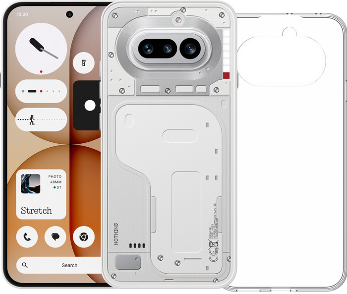Nothing Phone (4a) 256GB Wit 5G + BlueBuilt Back Cover Transparant Main Image
