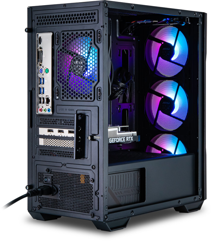 Cobalt x Powered by MSI - Tier 1 - RTX 3050 - Ryzen 5 5500 - 16GB - 500GB SSD achterkant