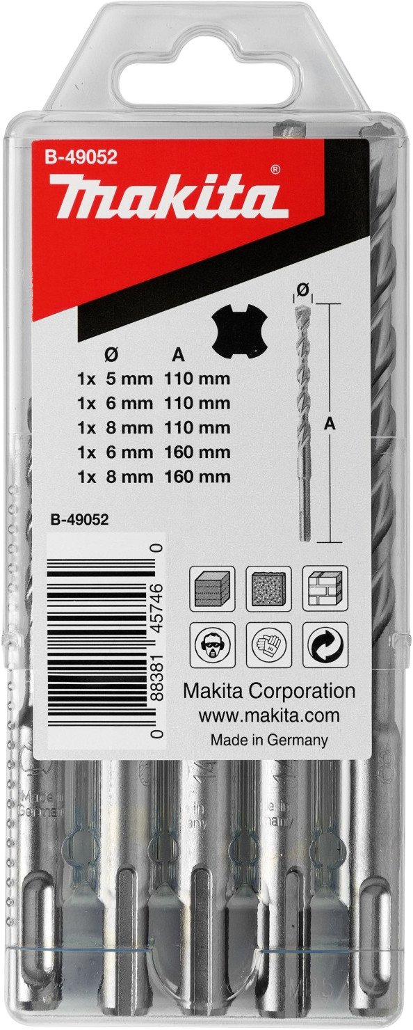 Makita 5-piece SDS-Plus drill set B-49052 Main Image