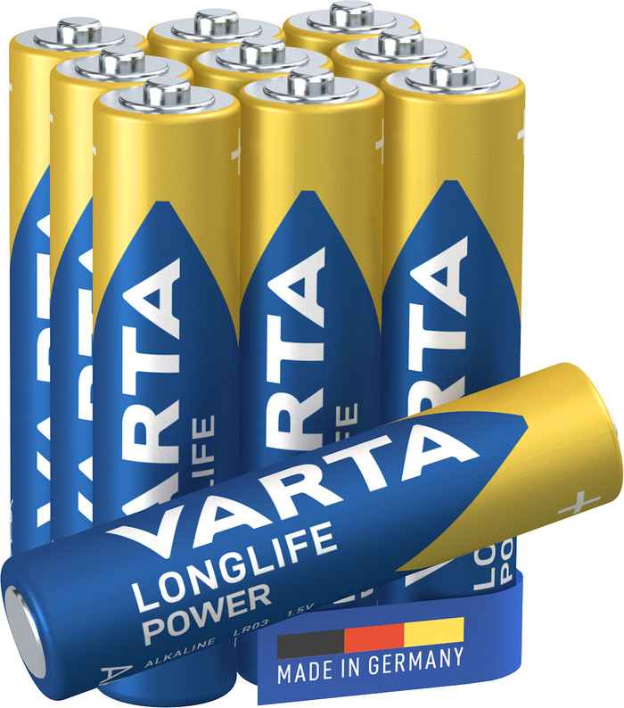 Varta Longlife Power AAA Pack 10 stuks voorkant
