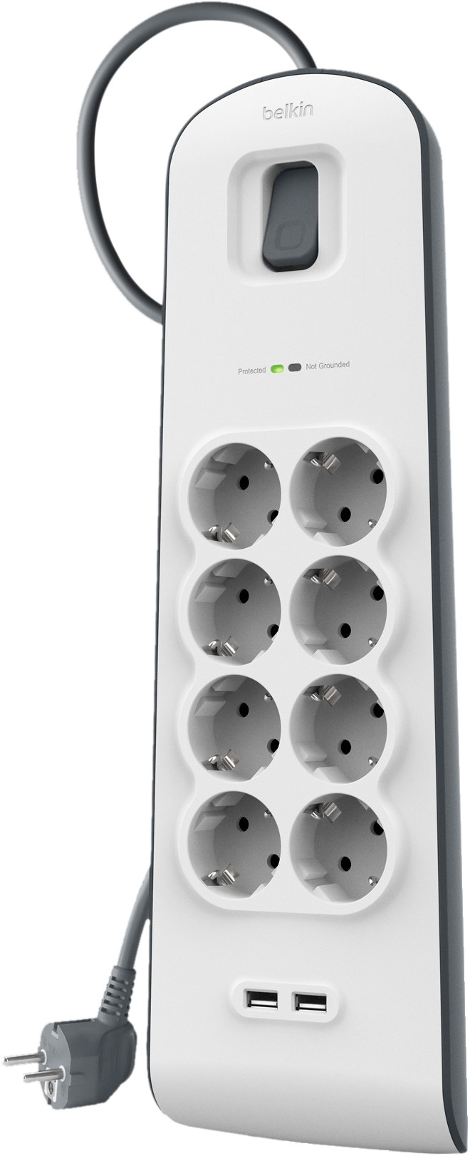 Belkin Surge Protector 8 outlet 2 meter 2x usb Main Image