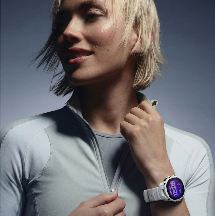 Polar Siliconen Bandje Wit 22mm S/L product in gebruik