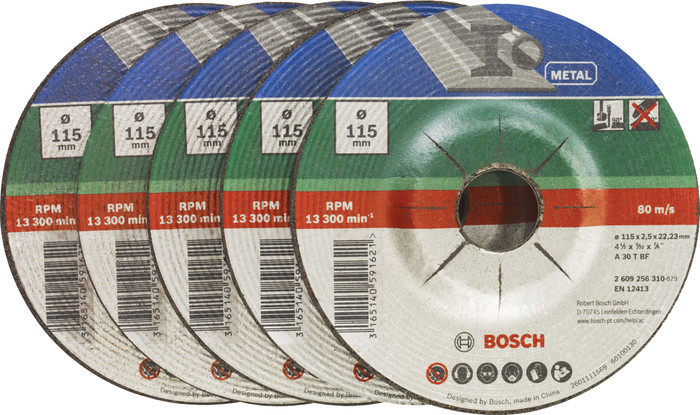 Bosch Slijpschijf Metaal 115 mm 5 stuks Main Image