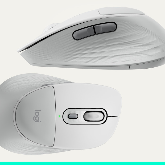 Logitech Signature Comfort Plus M850 L Draadloze Muis Off-White detail