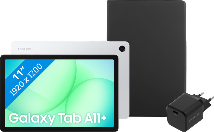 Samsung Galaxy Tab A11 Plus 11 inch 128GB Wifi Zilver + Basis accessoirepakket Main Image