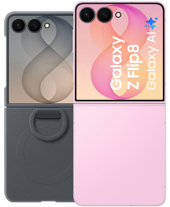 Samsung Galaxy Z Flip 8 512GB Roze 5G + Siliconen Back Cover met Magneet Zwart Main Image