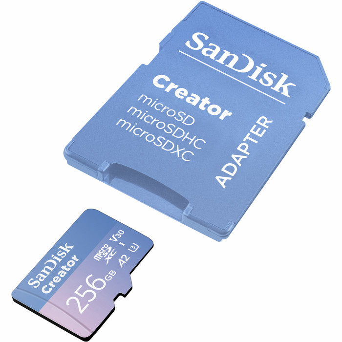 SANDISK MicroSDXC Creator 256GB 130MB/s samengesteld product