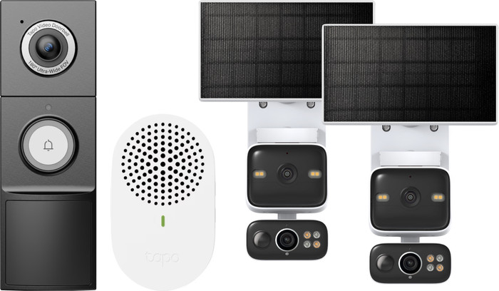 TP-Link Tapo C645D Solar Kit Duo Pack + D235 Smart Battery & Wired Doorbell Main Image