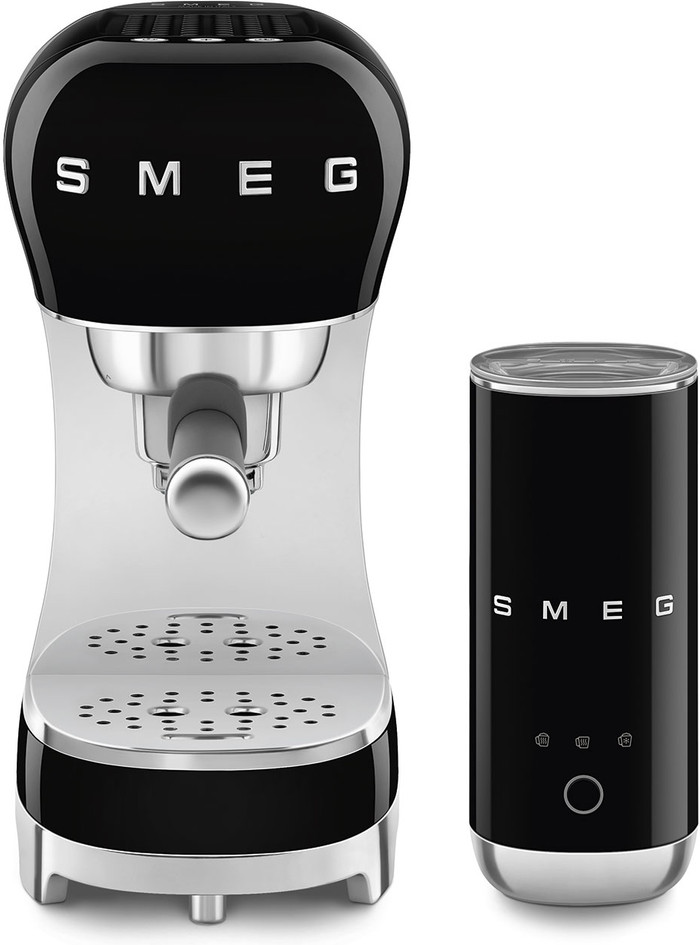 SMEG ECF12BLEU Zwart + melkopschuimer Main Image