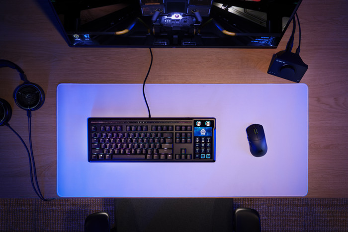 Corsair GALLEON 100 SD Gaming Toetsenbord Qwerty product in gebruik