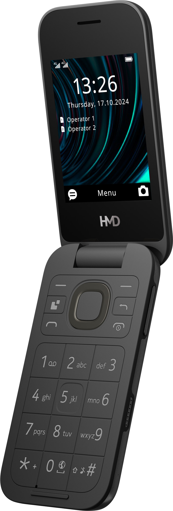 HMD 2660 Flip 128MB Zwart voorkant