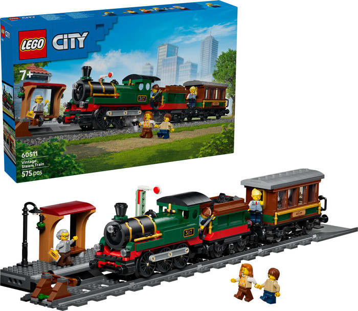 LEGO City Vintage stoomtrein 60511 rechterkant