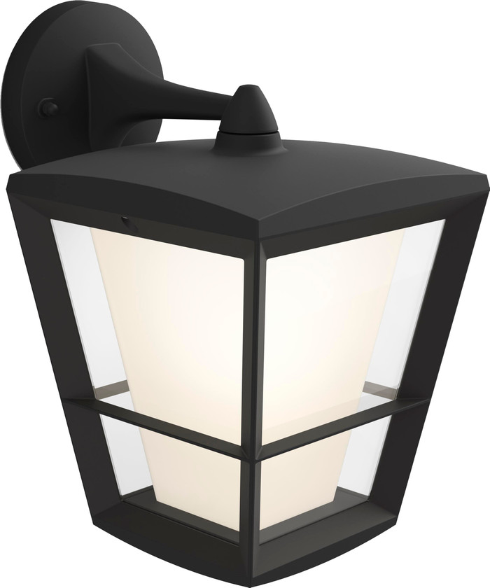 Philips Hue Econic muurlamp White and Color Zwart hangend voorkant