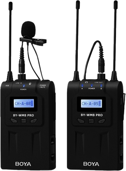 Boya UHF Duo Lavalier Microfoon Draadloos BY-WM8 Pro-K1 Main Image